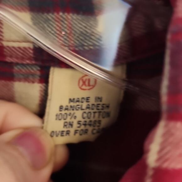 American Eagle Flannel Plaid Buttondown, XL - Picture 5 of 6